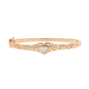 14 KT rose gold Bracelet with inlay