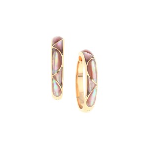14 KT rose gold Earring with inlay