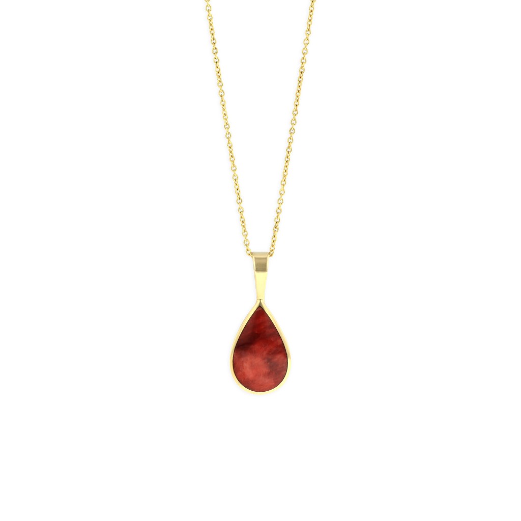 14 KT yellow gold Pendant with inlay 1