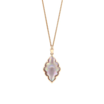 14 KT rose gold Pendant with inlay