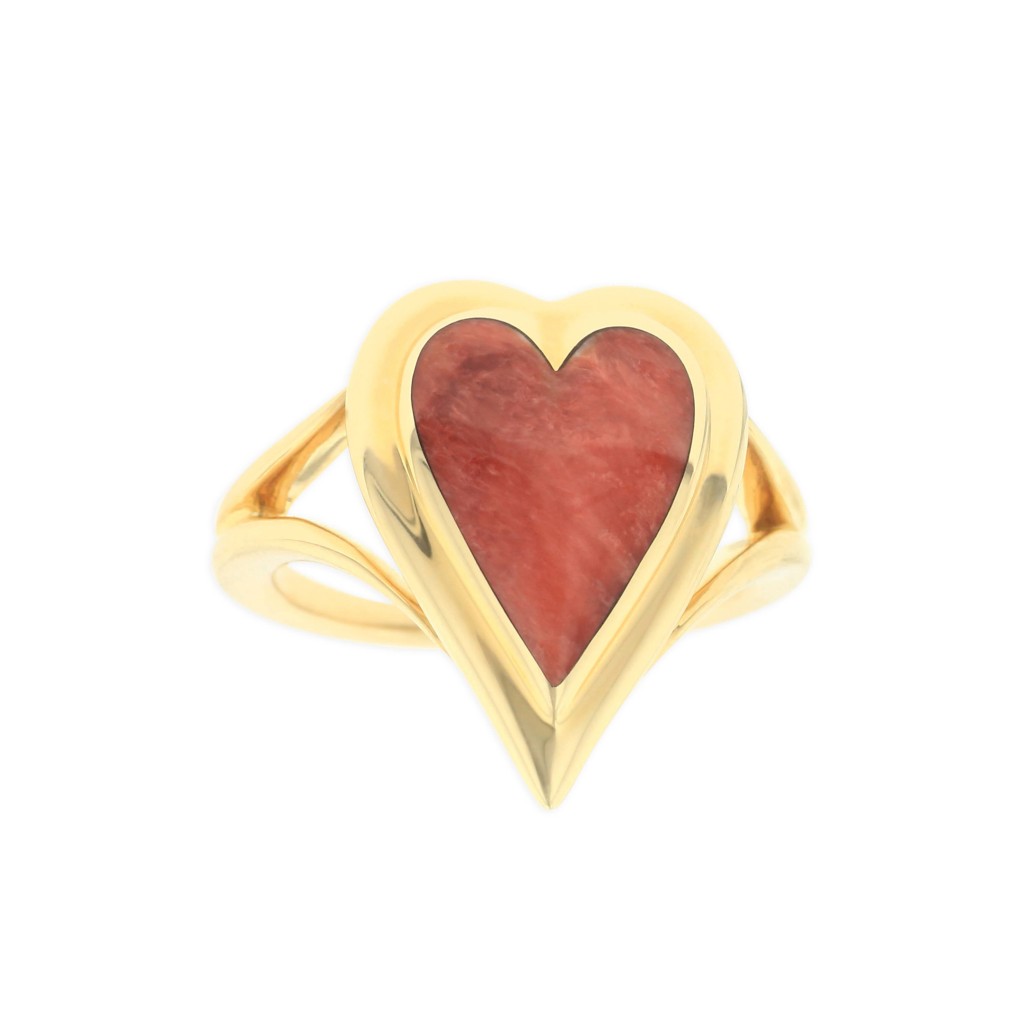 14 KT yellow gold Ring with inlay 1
