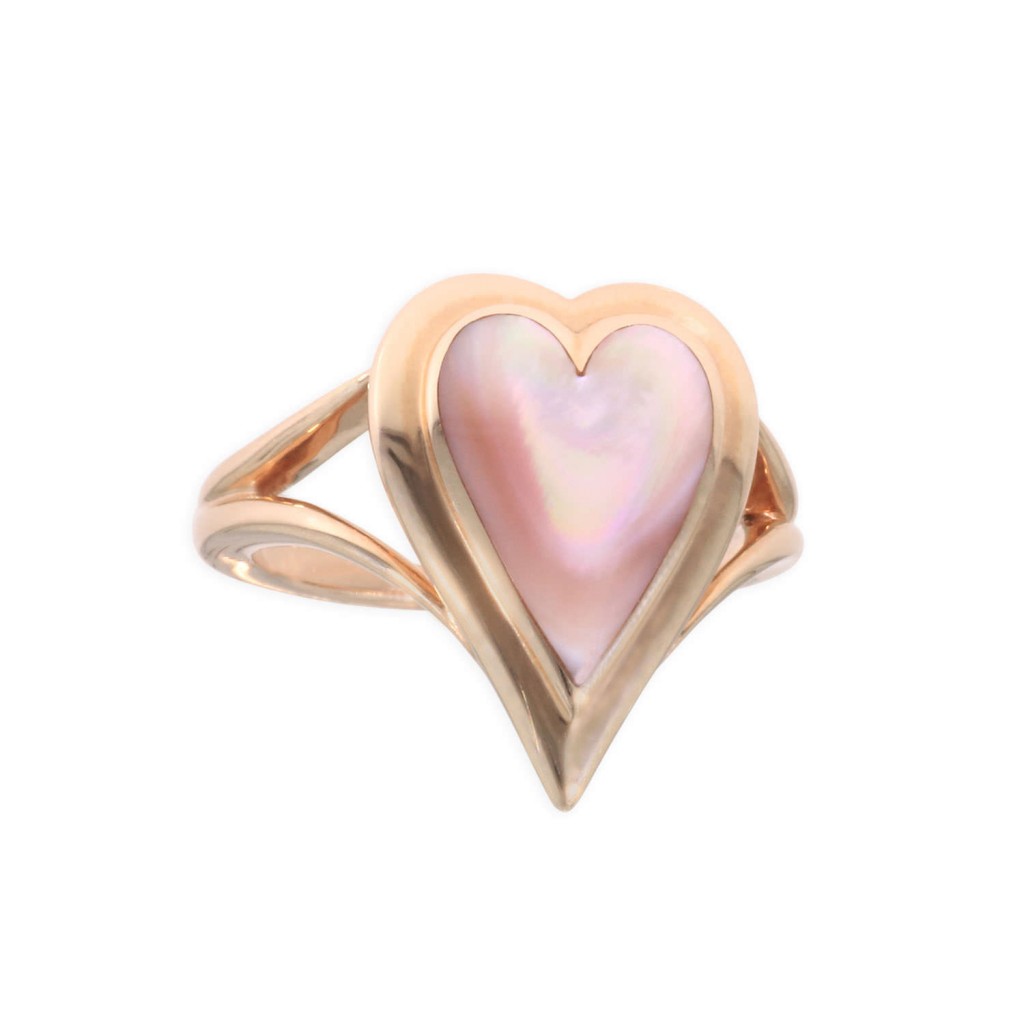 14 KT rose gold Ring with inlay 1
