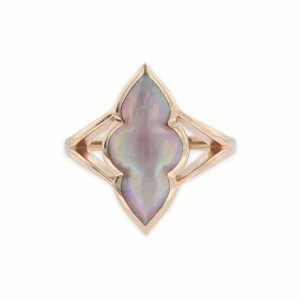 14 KT rose gold Ring with inlay