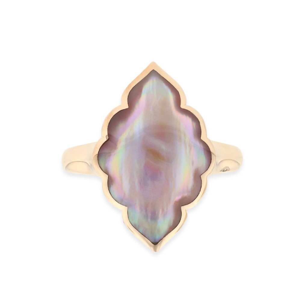 14 KT rose gold Ring with inlay 2