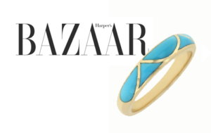 Kabana Jewelry Turquoise Inlay 14K Yellow Gold Ring