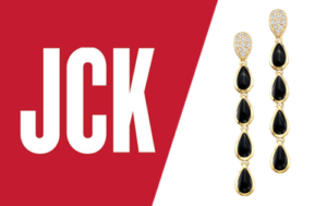 Kabana Jewelry 14K yellow gold earrings inlaid with onyx