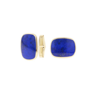 14 KT yellow gold Cufflinks with inlay