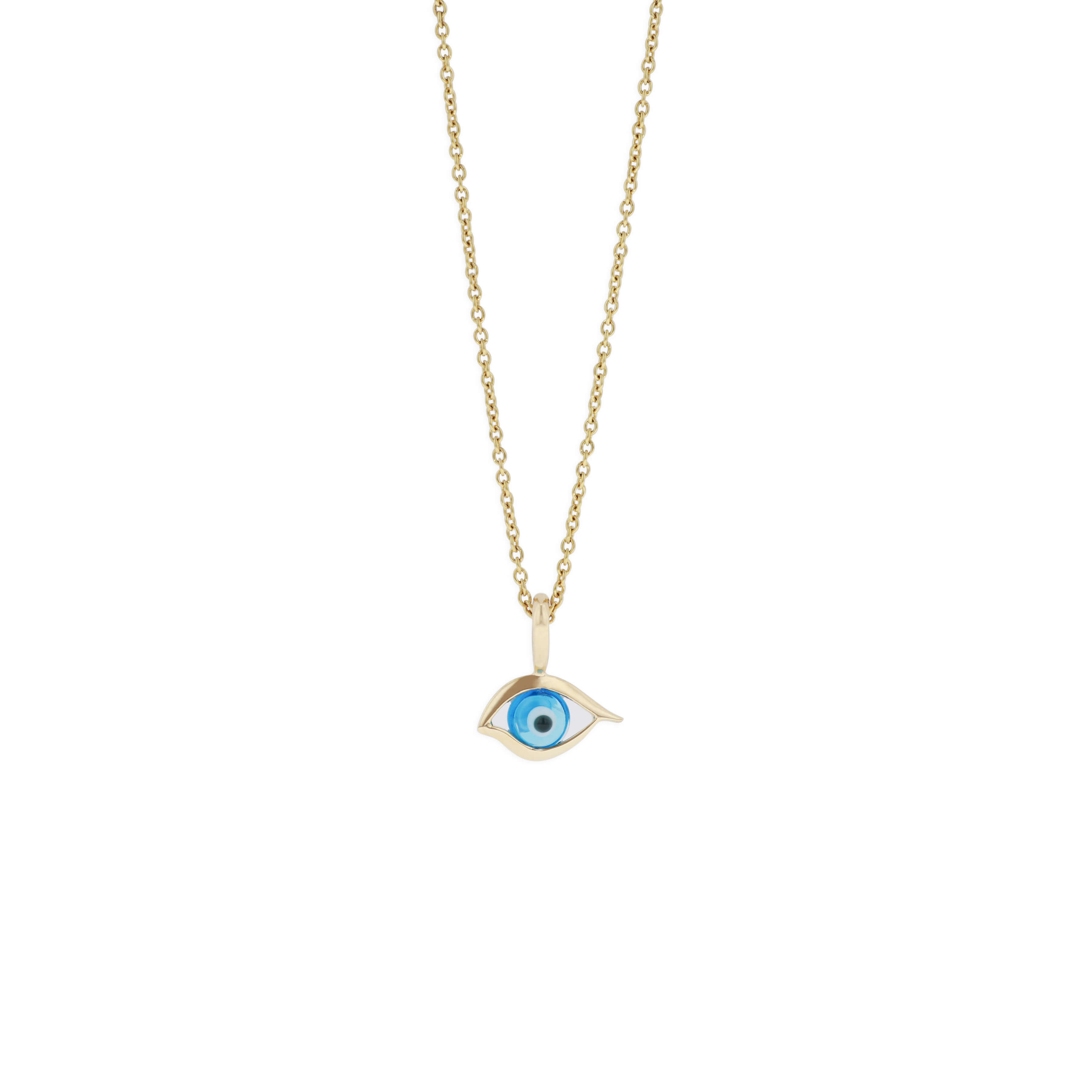 14kt yellow gold mati pendant with inlay